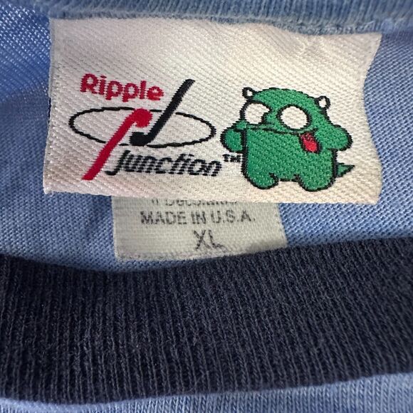 Vintage MegaMan T-Shirt Men’s XL Blue Say Hello To My Little Friend 2003 USA Y2K - Picture 5 of 12